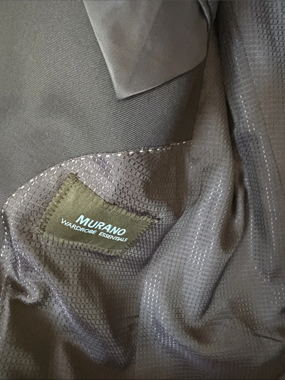 Murano Men's Black Sport Coat - Two-Button Notch Lapel